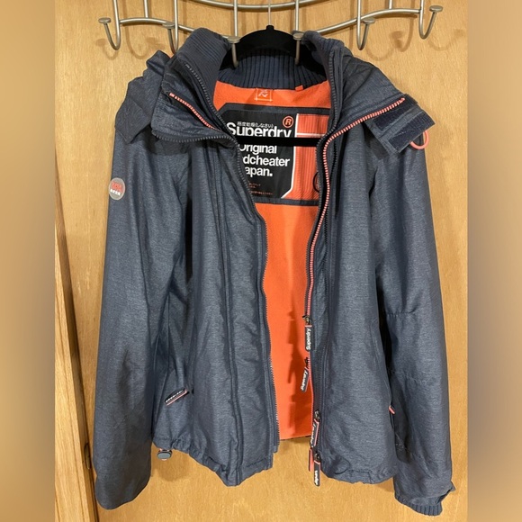 SUPERDRY -Pop Zip Hooded Arctic SD-Windcheater Jacket - Picture 3 of 6